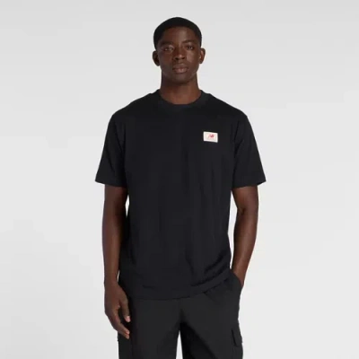 New Balance Logo-patch T-shirt In Black