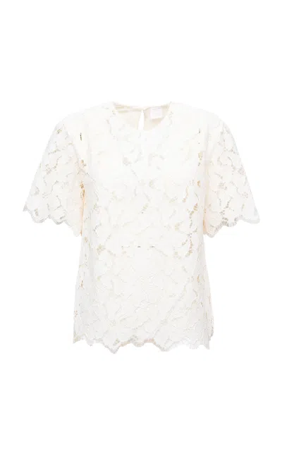 Loretta Caponi Erika Lace Macrame Top