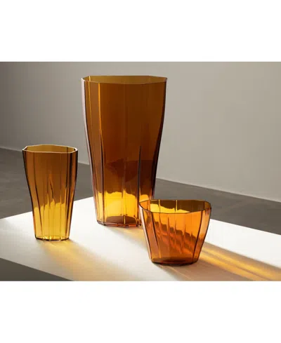 Orrefors Reed Low Vase