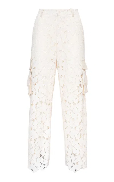Loretta Caponi Yuna Lace Macrame Pants