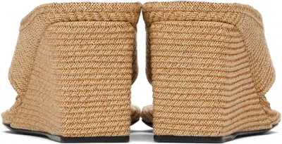 Alaïa Beige Cube Thong Mule Sandals