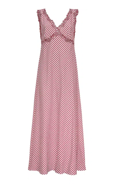 Loretta Caponi Albina Pinstripe Dress
