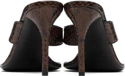 Alaïa Brown Thong Elaphe Leather Mule Sandals