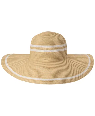 Ralph Lauren Women's Striped Straw Floppy Hat