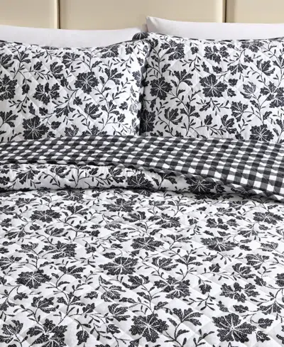 Eddie Bauer Woodblock Floral Flannel Cotton Reversible 2-pc. Quilt Set, Twin