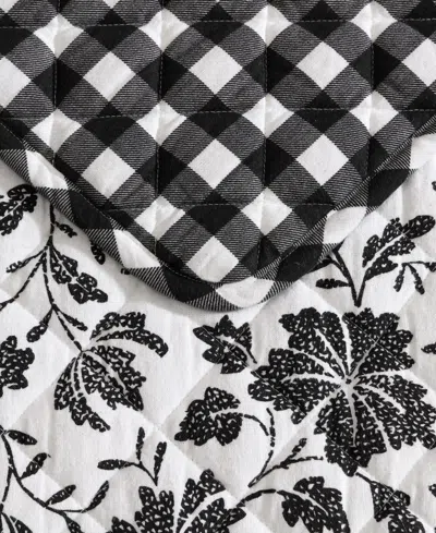 Eddie Bauer Woodblock Floral Flannel Cotton Reversible 2-pc. Quilt Set, Twin