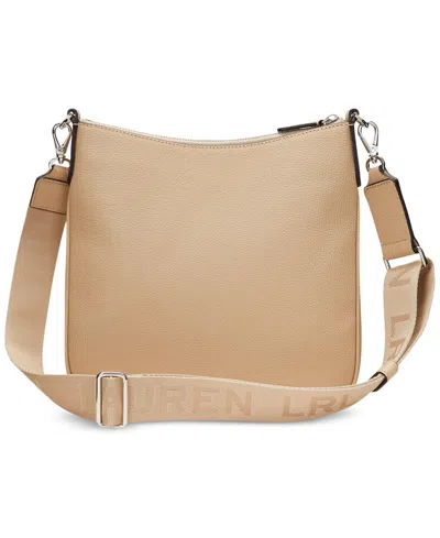 Ralph Lauren Cameryn Pebbled Leather Small Crossbody In Neutral