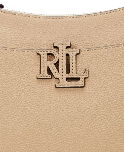 Ralph Lauren Cameryn Pebbled Leather Small Crossbody In Neutral