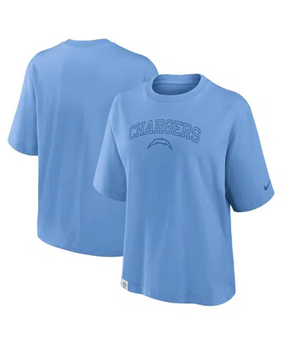 Nike Women's Powder Blue Los Angeles Chargers Glory Arch Boxy T-shirt