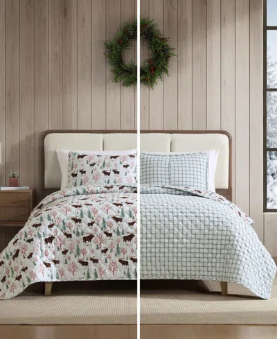 Eddie Bauer Mountain Moose Flannel Cotton Reversible 2-pc. Quilt Set, Twin