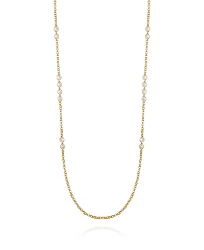 Vince Camuto Gold Tone Long Station Necklace In Gold