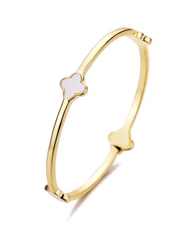 Adornia Mother Of Pearl Clover Station Bangle