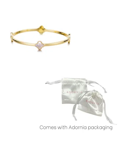Adornia Mother Of Pearl Clover Station Bangle