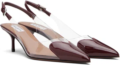 Alaïa Burgundy 'le Coeur' Heels