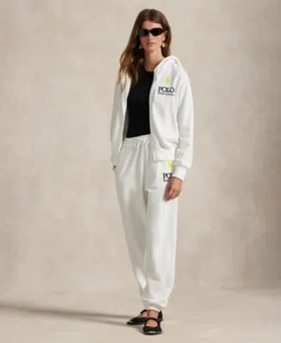 Polo Ralph Lauren Womens Big Pony Lightweight Fleece Zip Hoodie Sweatshirt Sweatpants