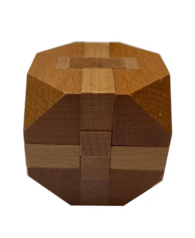 We Games Solid Wood 3d Cube Puzzle With Slanted Corners