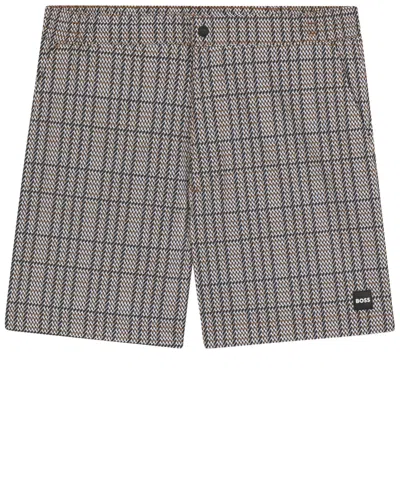 Hugo Boss Boss By  Men's Micro-print Swim Shorts In Multi