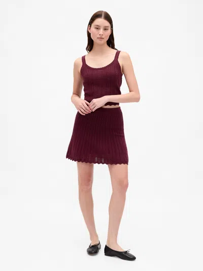 Gap 100% Cotton Pointelle Mini Skirt
