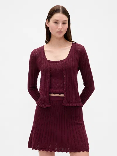 Gap 100% Cotton Pointelle Cardigan