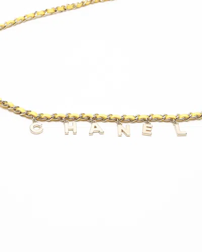 Pre-owned Chanel Coco Mark Logo Chain Belt