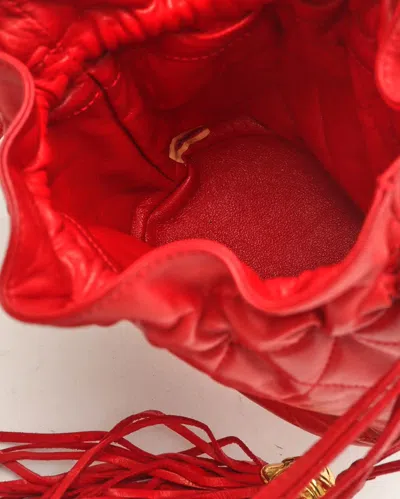Pre-owned Chanel Quilted Drawstring Tassel Bucket Bag