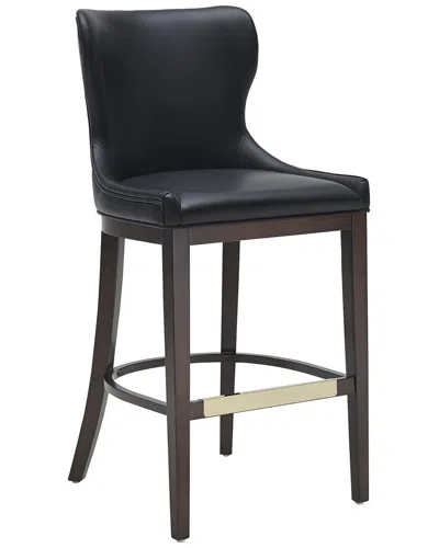 Manhattan Comfort Blair Leatherette Barstool With Beech Wood Legs
