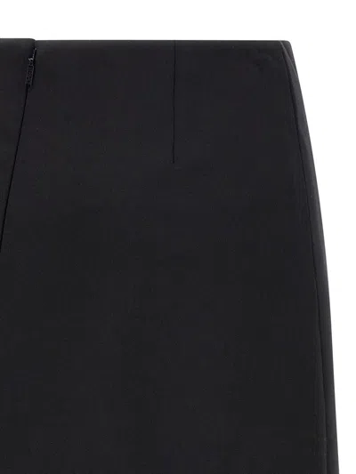Versace Safety Pin A-line Wool Mini Skirt In Black