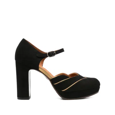 Chie Mihara 100mm Suede Pumps In Black