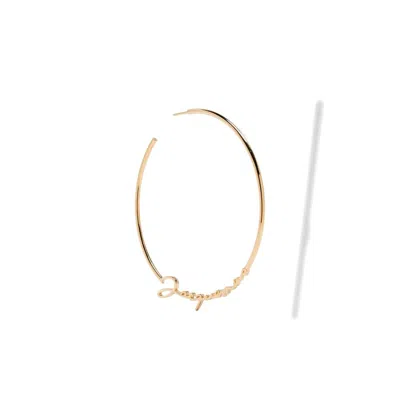 Jacquemus Logo-lettering Hoop Earrings In Gold