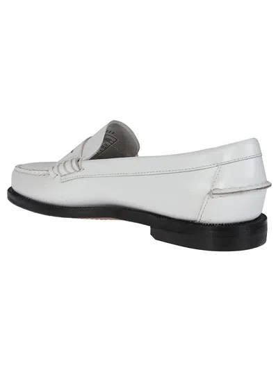 Sebago Classic Dan Pigment Leather Loafers In White