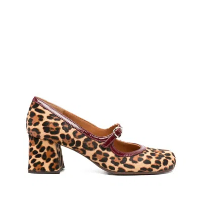 Chie Mihara 60mm Leopard-print Block-heel Pumps In Brown