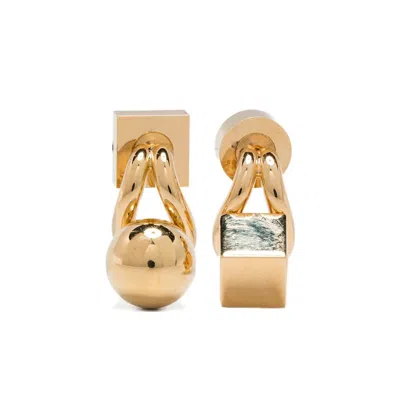 Jacquemus The Nodo Shape-embellished Earrings In Gold