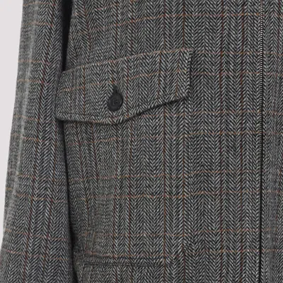 Miu Miu Lapel Long Sleeve Casual Jacket In Gray