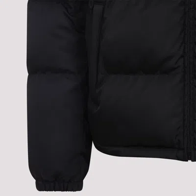 Prada Quilted Nylon Jacket Zip Pockets In Black