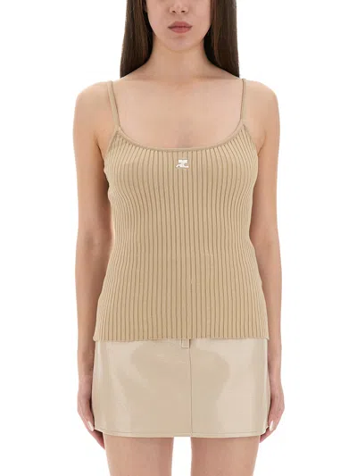 Courrèges "reedition" Knit Tank Top