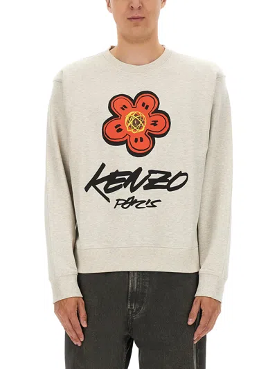 Kenzo Relaxed Fit Futura Classic Sweatshirt With Vibrant Graphic In Neutral