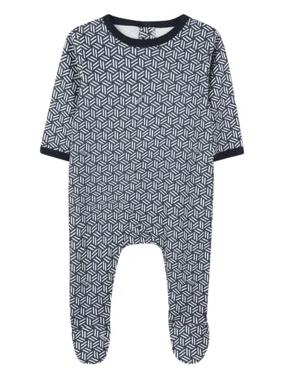 Kenzo Geometric-print Long-sleeve Pajamas (set Of Two) In Gray