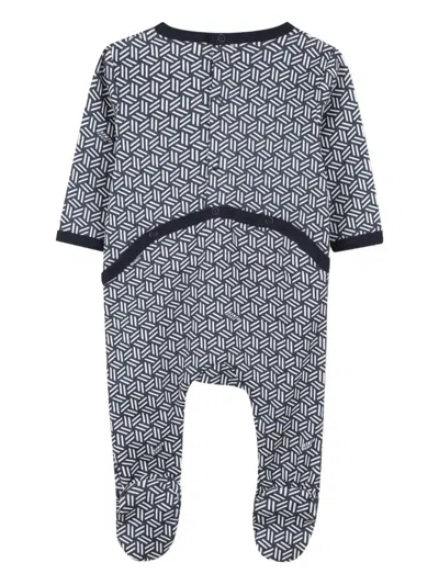 Kenzo Geometric-print Long-sleeve Pajamas (set Of Two) In Gray