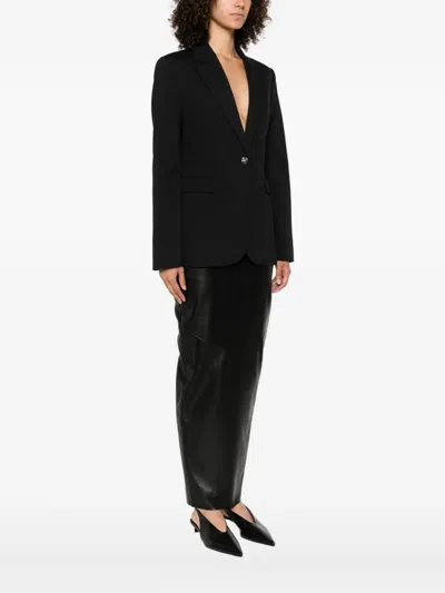 Calvin Klein Single-breasted Notched-lapel Blazer In Black