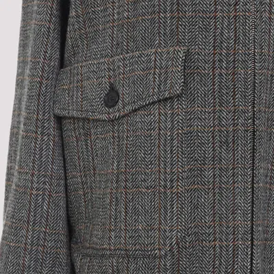 Miu Miu Lapel Long Sleeve Casual Jacket In Gray