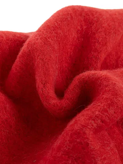 Alexander Mcqueen Alexander Mc Queen Red Alpaca Wool Scarf In Red