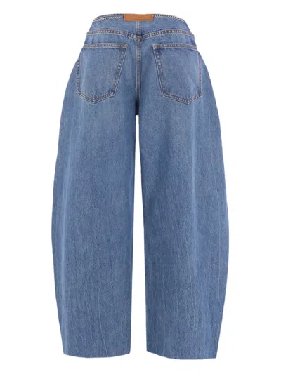 Alexander Wang Pre-styled Ballon-leg Jeans In Blue