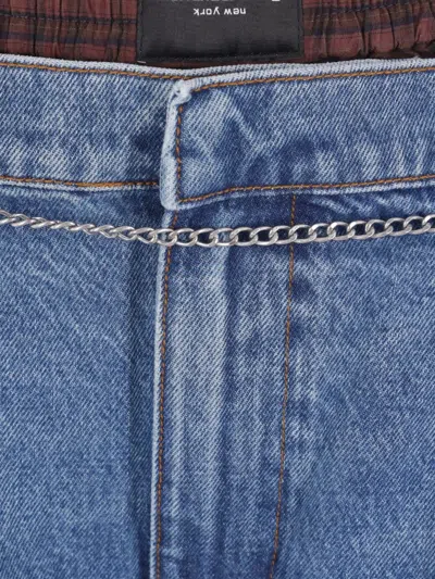 Alexander Wang Pre-styled Ballon-leg Jeans In Blue