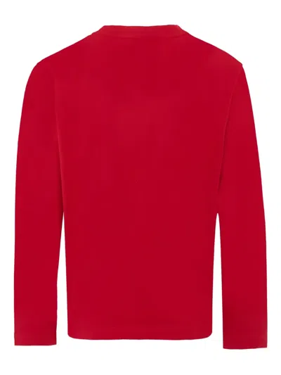 Givenchy Animal-logo Long-sleeve T-shirt In Red