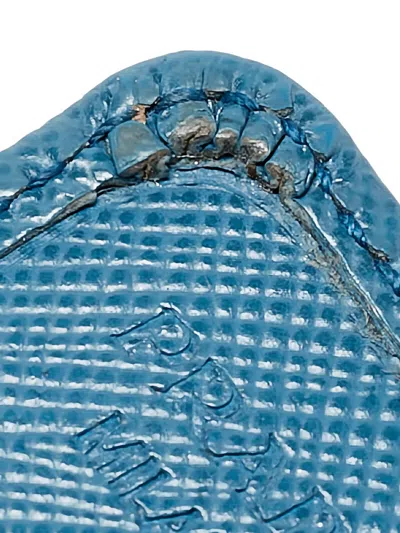 Pre-owned Prada Leather Cardholder In Blue