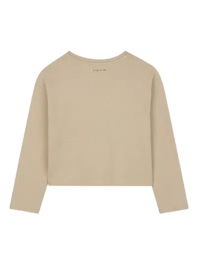 Michael Kors Logo-lettering Sweatshirt In Neutral
