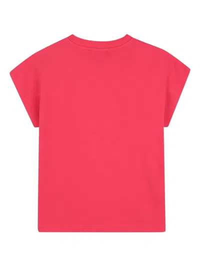 Dkny Logo-print Short-sleeve T-shirt In Pink