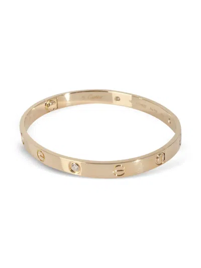 Pre-owned Cartier 18k Yellow Gold Love Diamond Bracelet