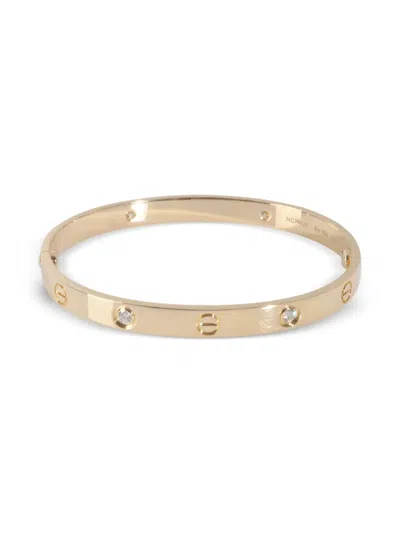 Pre-owned Cartier 18k Yellow Gold Love Diamond Bracelet