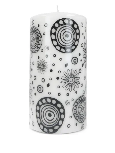 10 Corso Como Circle-print Candle (10 Cm) In White